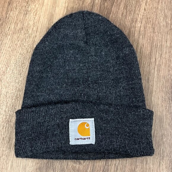 Carhartt Charcoal Gray Knit Beanie Winter Hat - Picture 1 of 6